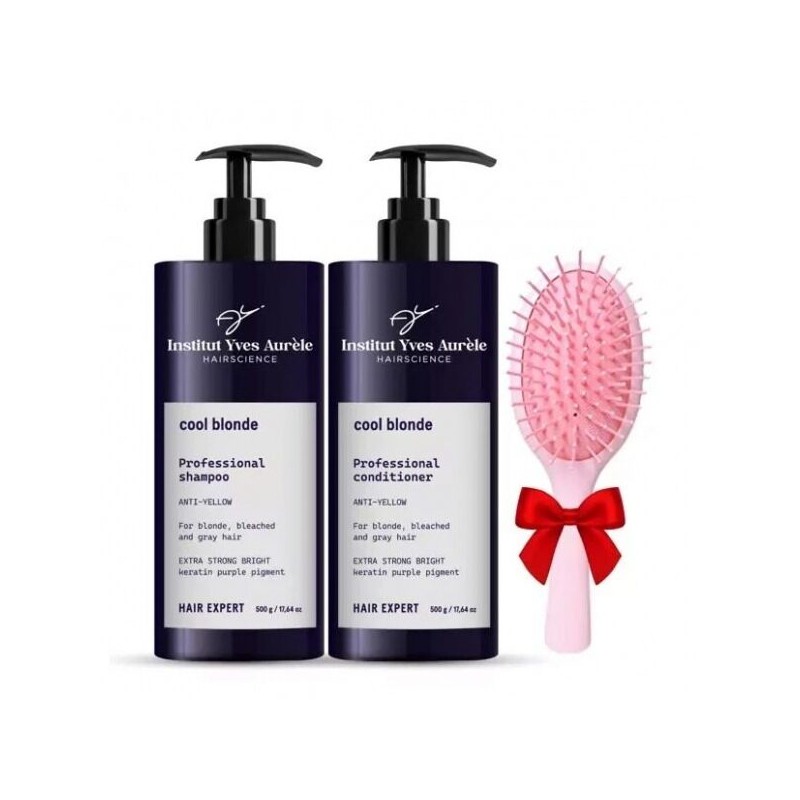Zestaw produktów neutralizujących żółte tony COOL BLONDE (szampon i odżywka) + PREZENT!