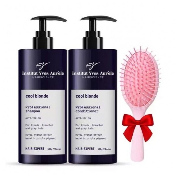 Zestaw produktów neutralizujących żółte tony COOL BLONDE (szampon i odżywka) + PREZENT!