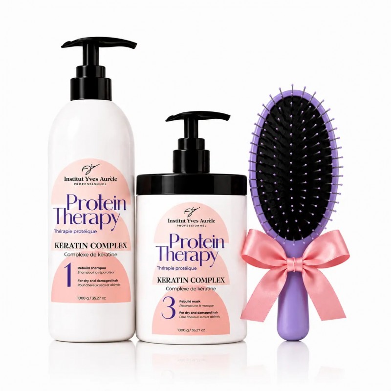 Zestaw Protein Therapy do zniszczonych włosów (2 x 1000g) + PREZENT!