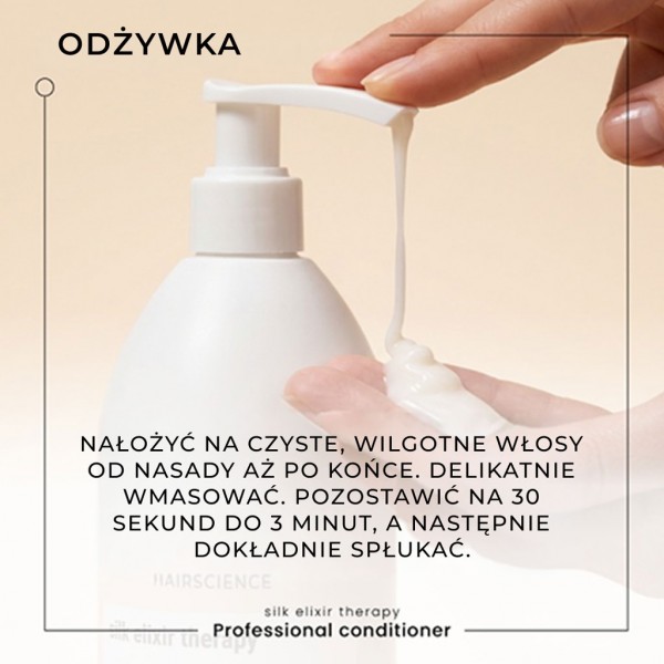 Silk Elixir Therapy - System odbudowy i wypełniania włosów z aminokwasami jedwabiu + Kosmetyczka w prezencie!
