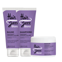 HAIR JAZZ Pełna rutyna do blond i siwych włosów eliminująca żółte odcienie