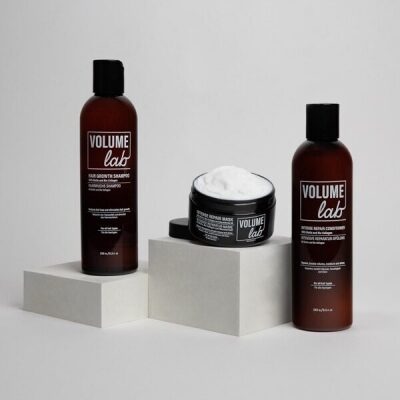 Intensywny system naprawczy dla zniszczonych włosów VOLUME LAB: szampon, odżywka i maska ​​do włosów