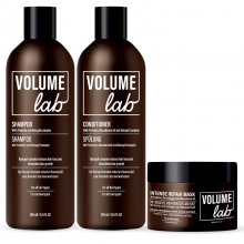 Intensywny system naprawczy dla zniszczonych włosów VOLUME LAB: szampon, odżywka i maska ​​do włosów