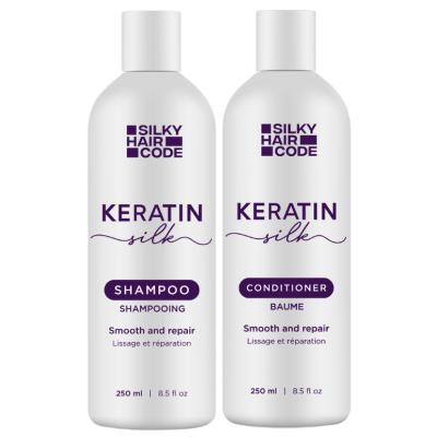Intensywna kuracja regenerująca do włosów zniszczonych mini zestaw KERATIN SILK