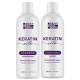 Intensywna kuracja regenerująca do włosów zniszczonych mini zestaw KERATIN SILK