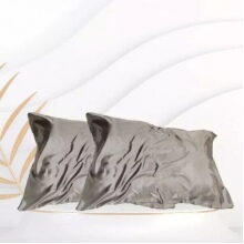 Satynowa poszewka (szary kolor, 2 sztuki)