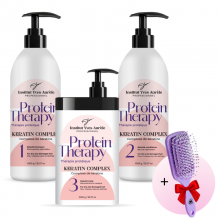 Wyjątkowo duży zestaw do terapii proteinowej: szampon, odżywka, maska (3 x 1000g) + PREZENT!